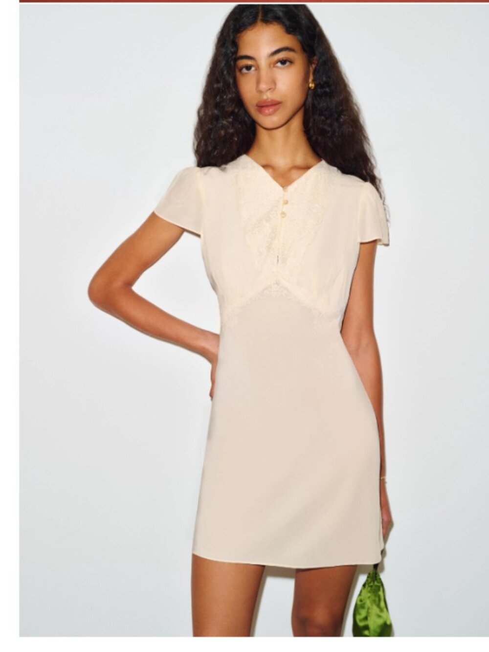 Reformation Kasia Dress Ivory - Size S